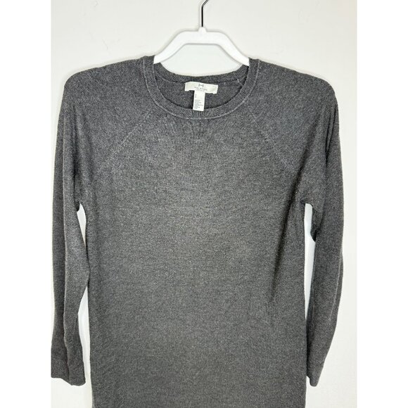 Halston Sweater Womens Tunic Knit Top Gray Size M Long Sleeve Casual Fall Winter - Picture 2 of 11